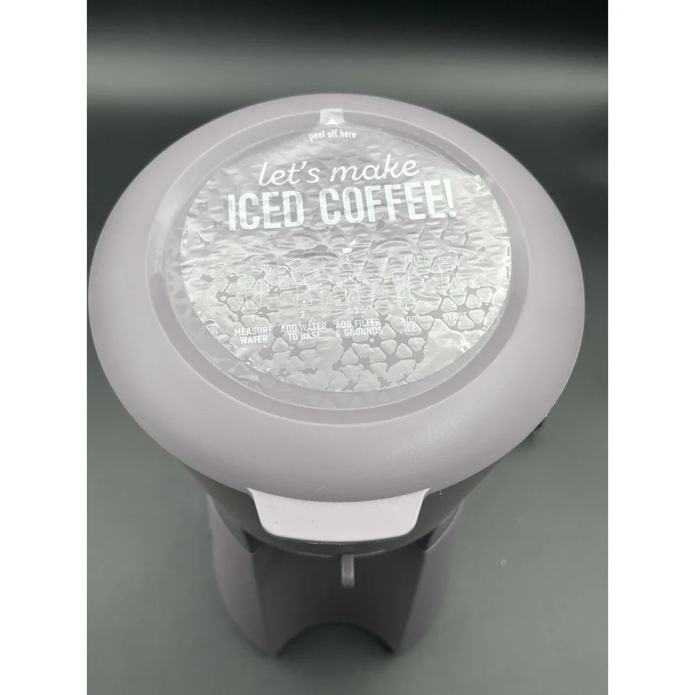 Mr Coffee‎ Iced Coffee Maker Lavender Single Serve Reusable Filter 1031